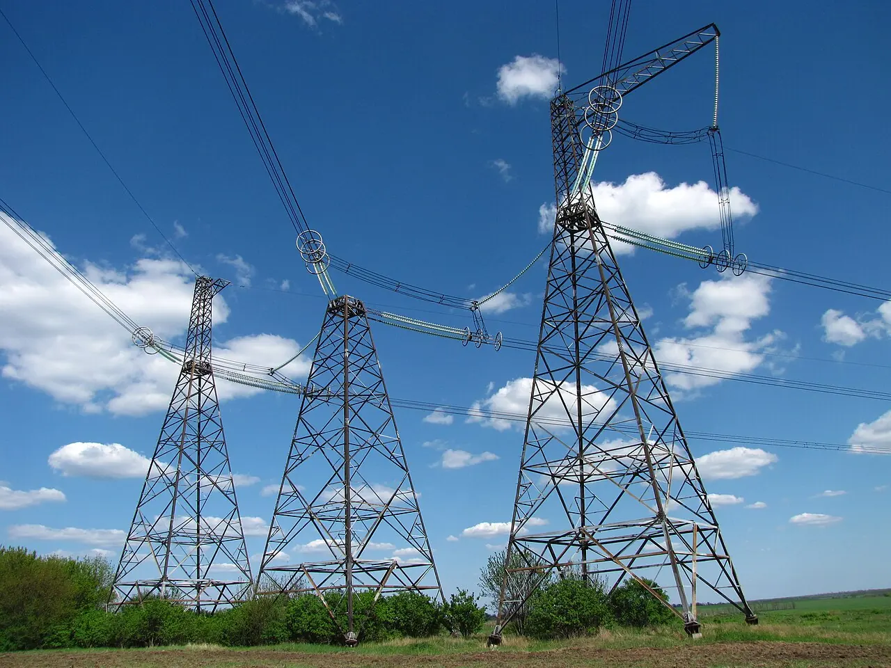 Anchor pylon of high-voltage overhead power line 750 kV