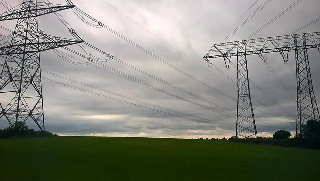 High-voltage power lines - Sächsische Schweiz - Stolpen