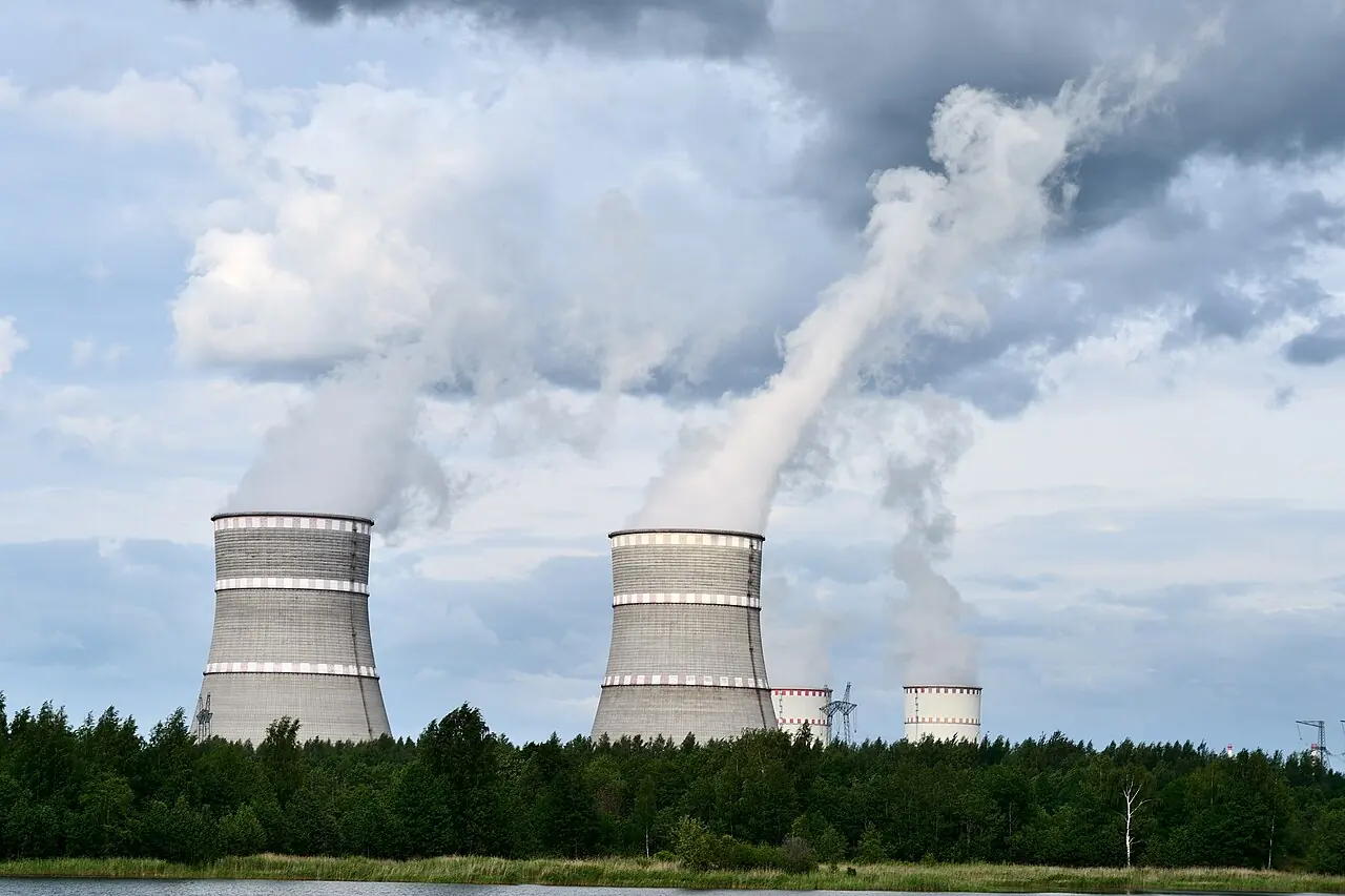 Cooling towers of a nuclear power plant