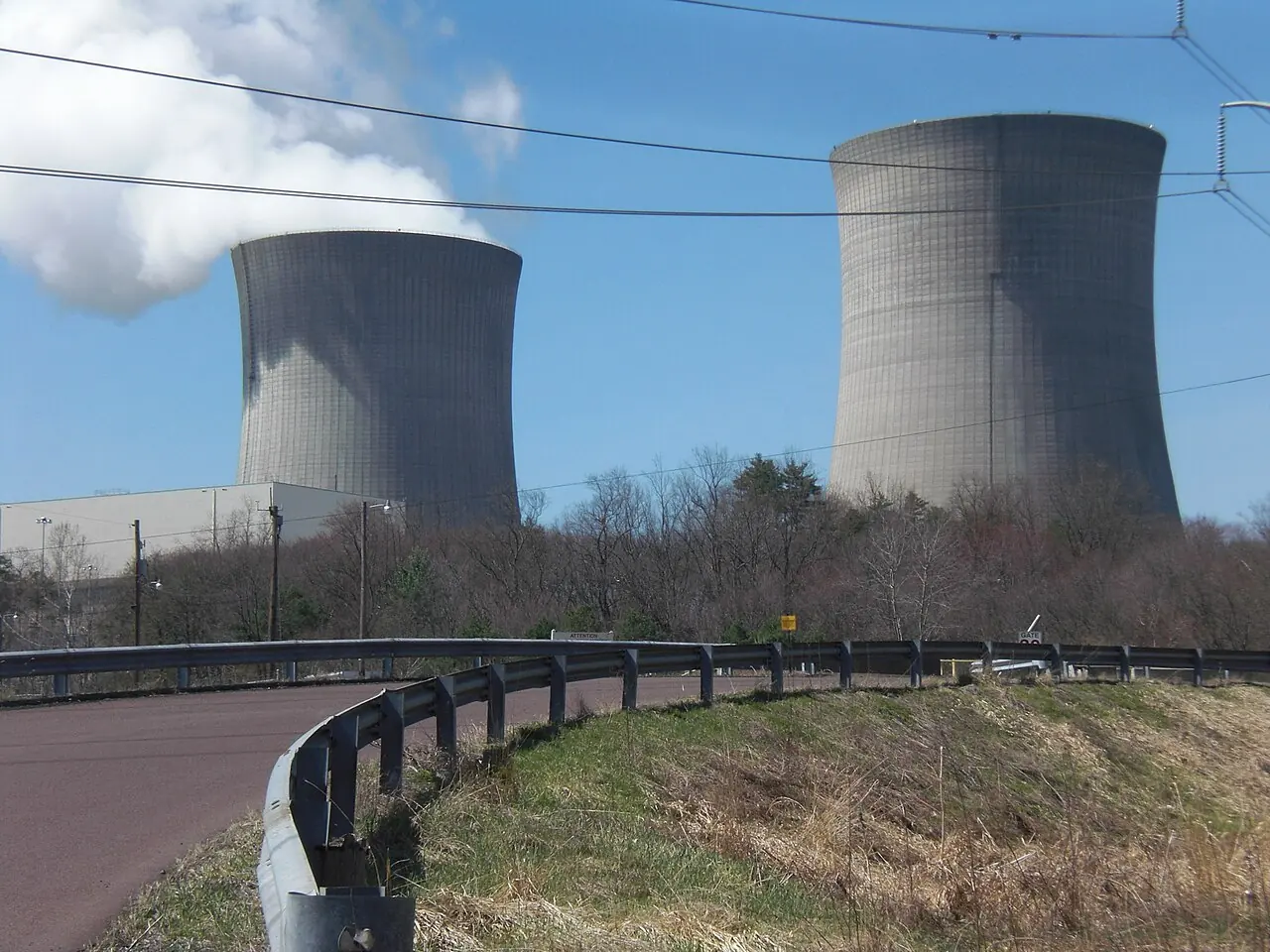 Bell Bend Nuclear Power Plant cooling towers from the east